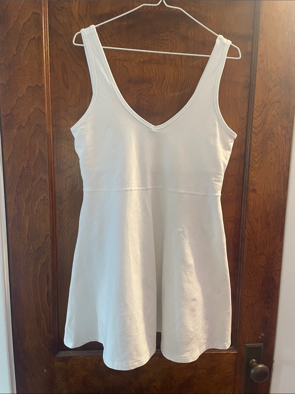 Beyond Yoga White V-Neck Tank Dress